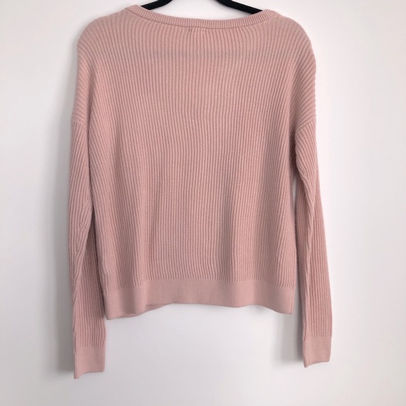 ✨3/$30✨ GARAGE PINK V NECK KNIT SWEATER - Picture 4 of 5